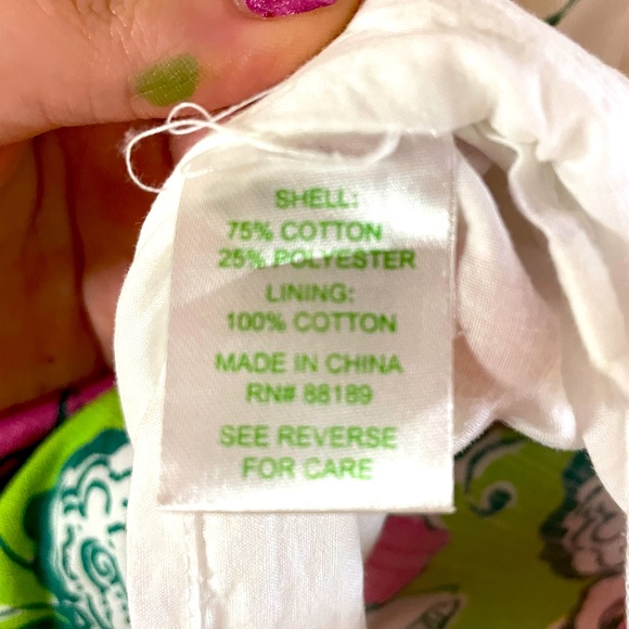 Lilly Pulitzer Pink And Green Blooming & Cocooning Strapless Mini Dress Sz 0 - Picture 4 of 6